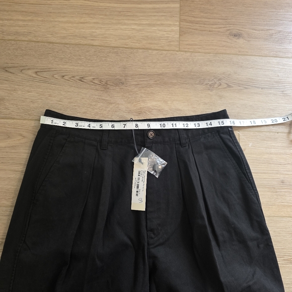 NEW Alex Mill Black Keaton Tapered Cotton Lyocell Pants Trousers Size 10 Pleated - Picture 10 of 12